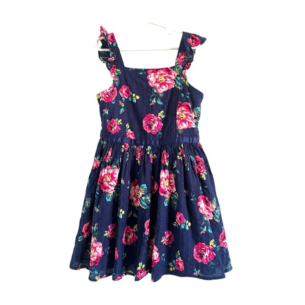 Zunie Girl Floral Sleeveless Ruffle Dress